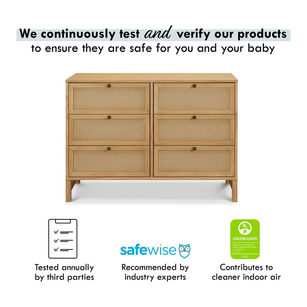 DaVinci Margot 6-Drawer Dresser - Honey - Image 2
