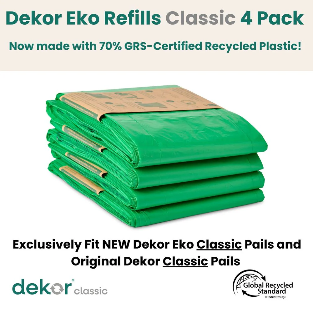 Dekor Eko Classic Diaper Pail Refills (4 Pack) - Image 2