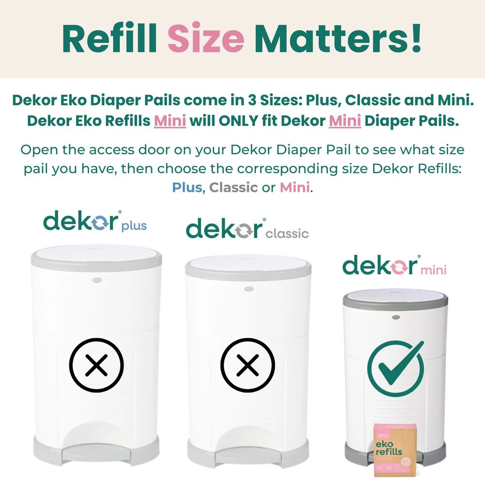 Dekor Eko Mini Diaper Pail Refills (2 Pack) - Image 3