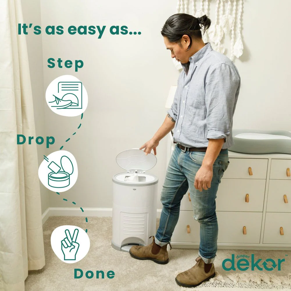 Dekor Eko Plus Diaper Pail - White - Image 2