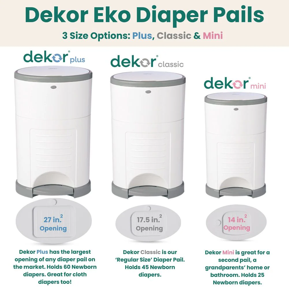 Dekor Eko Plus Diaper Pail - White - Image 4