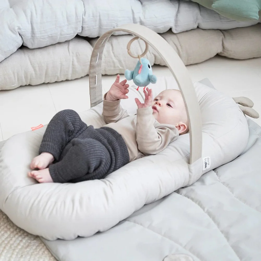 Done By Deer Raffi Cozy Lounger with Activity Arch - Sand - Image 4