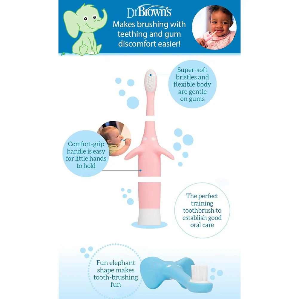 Dr. Brown's Infant-Toddler Toothbrush and Toothpaste Set - Image 2