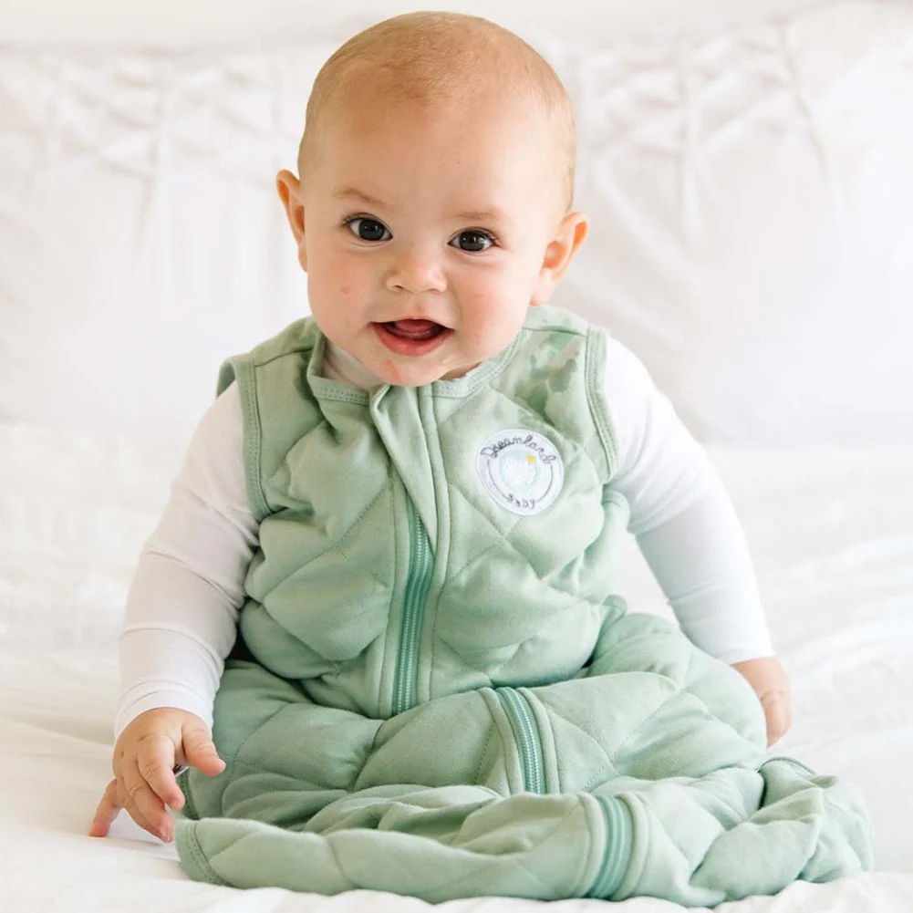 Dreamland Baby Dream Weighted Sleepsack - Green Sage (Small, 0-6 Months) - Image 2