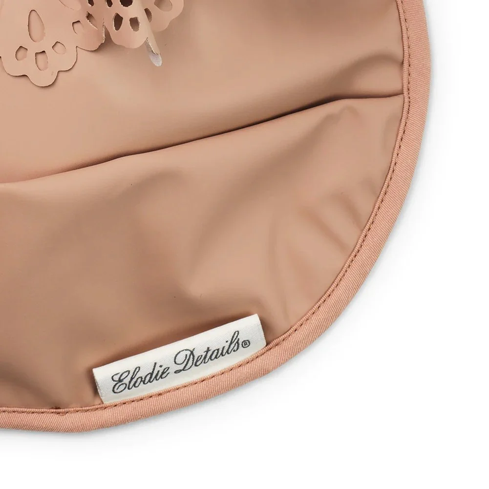 Elodie Baby Bib - Faded Rose - Image 3
