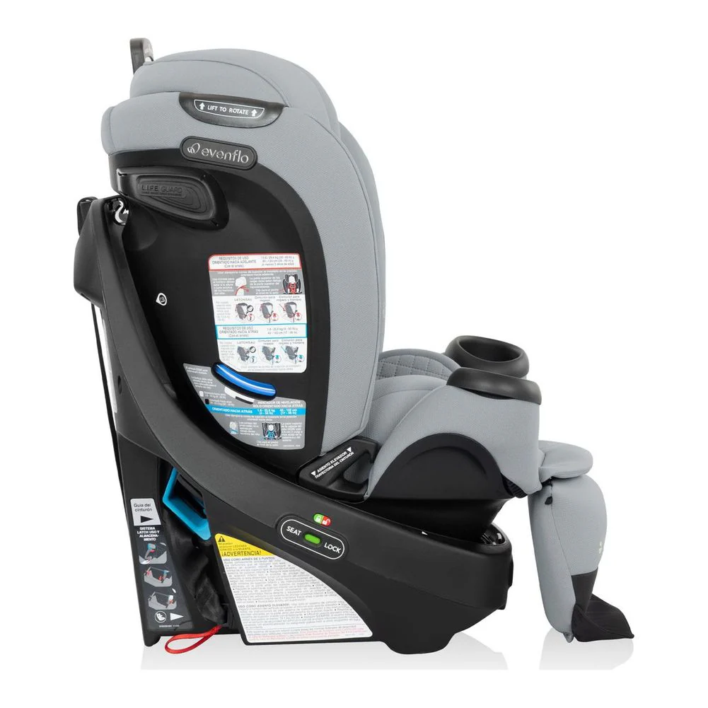 Evenflo GOLD Revolve360 Extend All-in-one Rotational Car Seat with SensorSafe - Quartz (Green & Gentle) - Image 4