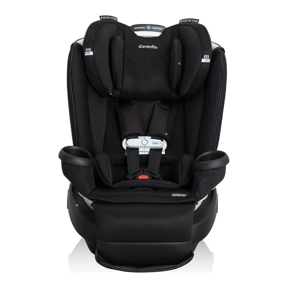 Evenflo GOLD Revolve360 Extend All-in-one Rotational Car Seat with SensorSafe - Onyx Black (Open Box)