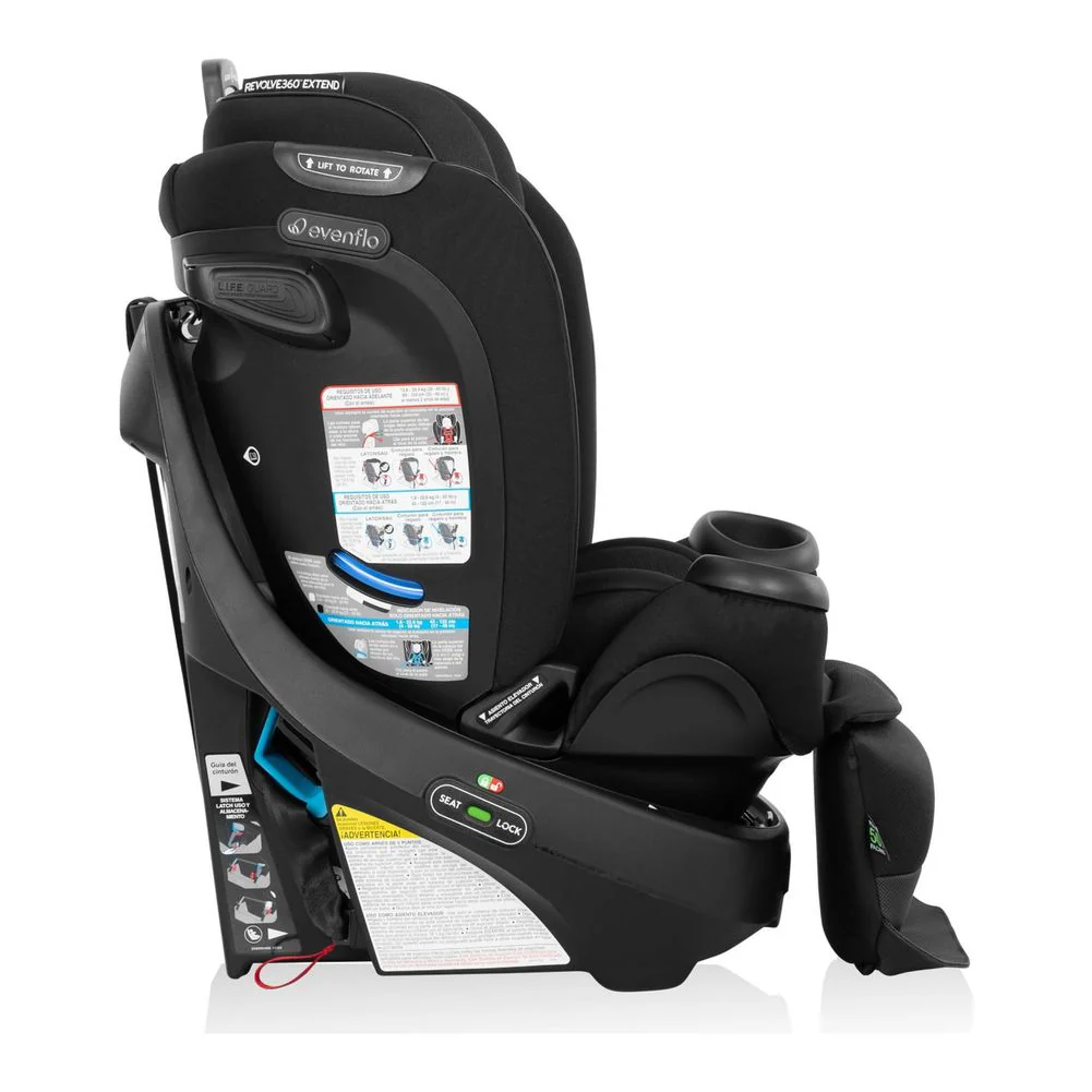 Evenflo GOLD Revolve360 Extend All-in-one Rotational Car Seat with SensorSafe - Onyx Black - Image 5