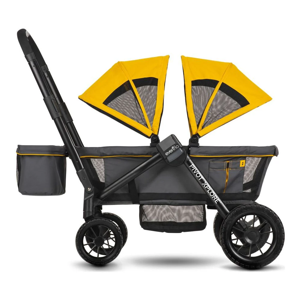 Evenflo Pivot Xplore All-Terrain Stroller Wagon - Adventurer Gray - Image 2