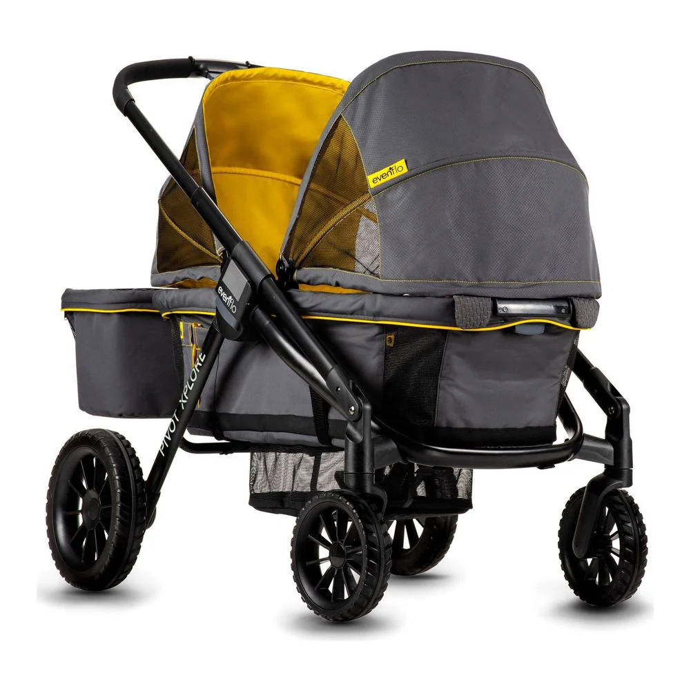 Evenflo Pivot Xplore All-Terrain Stroller Wagon - Adventurer Gray - Image 3