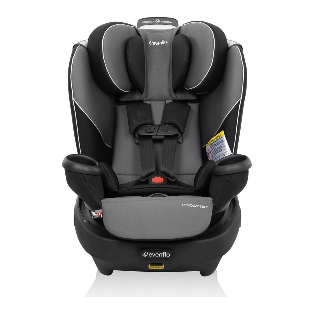 Evenflo Revolve360 Rotating All-in-one Convertible Car Seat - Amherst Grey - Image 3