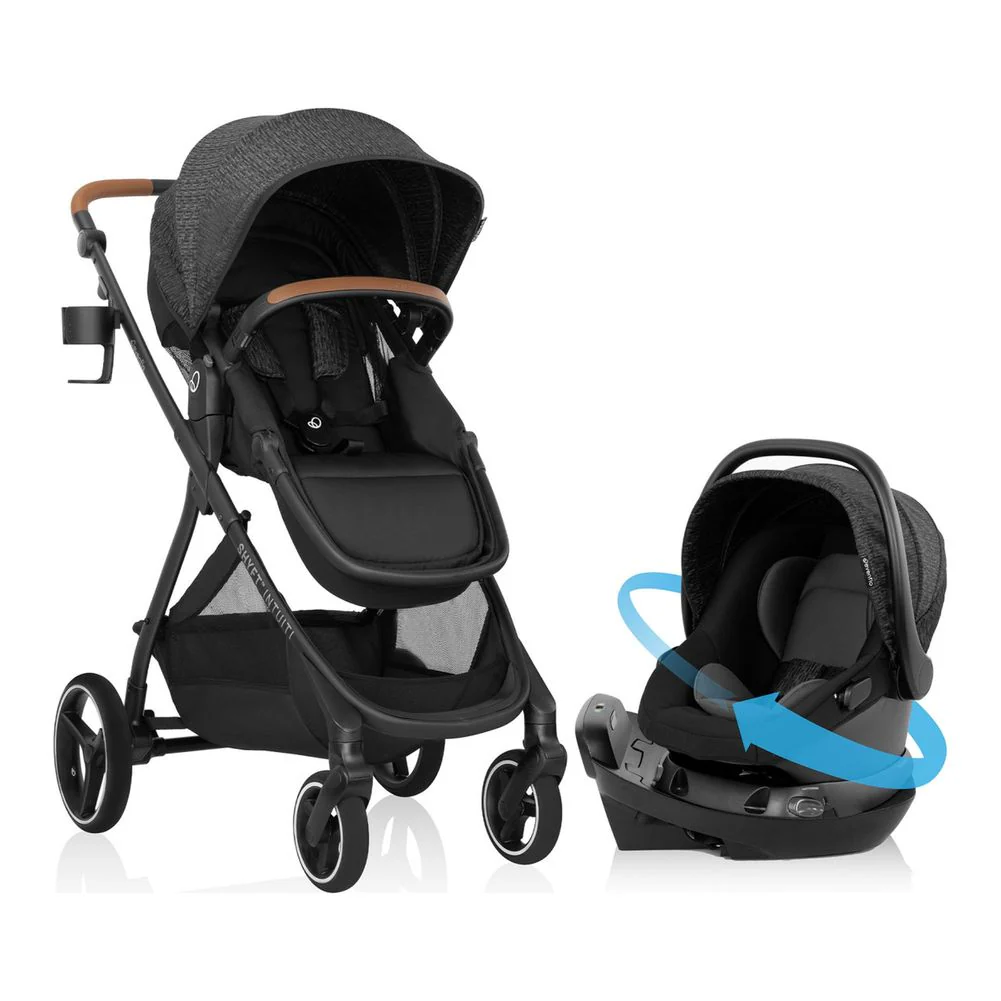 Evenflo Shyft Intuiti and Revolve180 LiteMax NXT Travel System - Black Shale