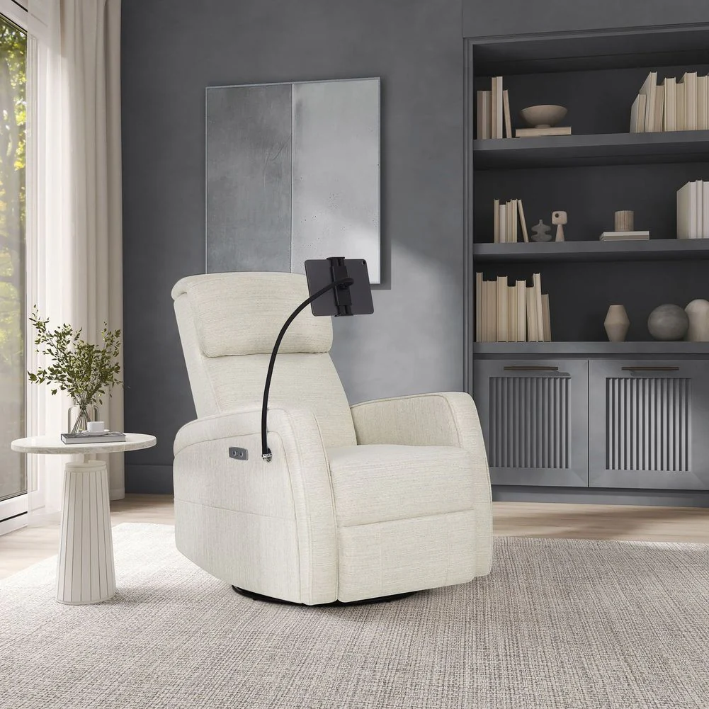 Evolur Lorene Power Recline Glider with Swivel Base and Device Holder - Image 12