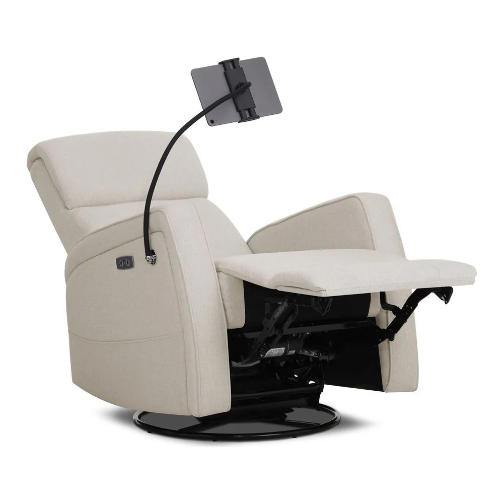 Evolur Lorene Power Recline Glider with Swivel Base and Device Holder - Image 3