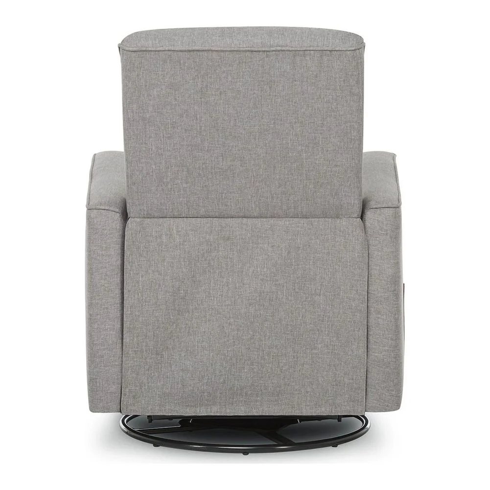 Evolur Monroe Glider with Swivel Base and Power Recline - Luxe Grey - Image 3