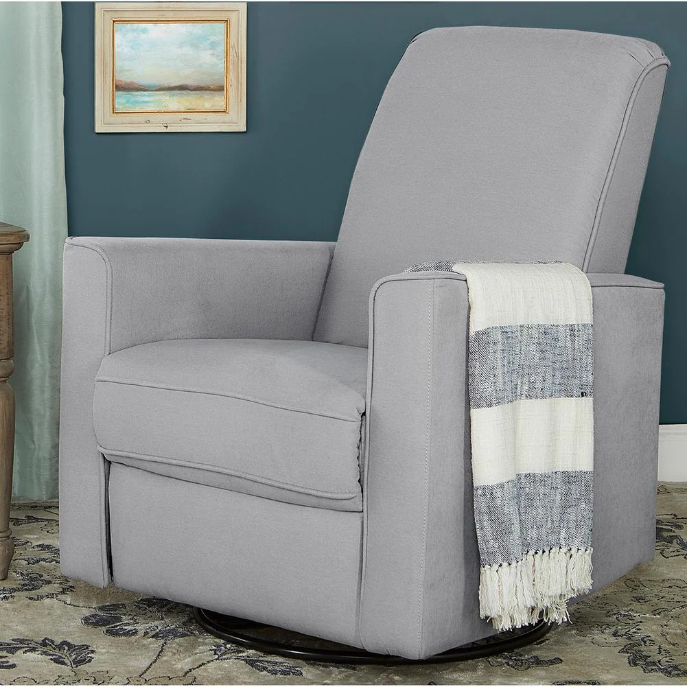 Evolur Monroe Glider with Swivel Base and Power Recline - Luxe Grey - Image 9