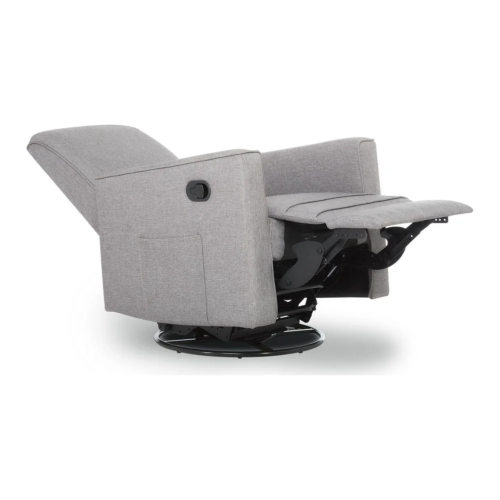 Evolur Monroe Glider, Recliner with Swivel Base - Luxe Grey - Image 3