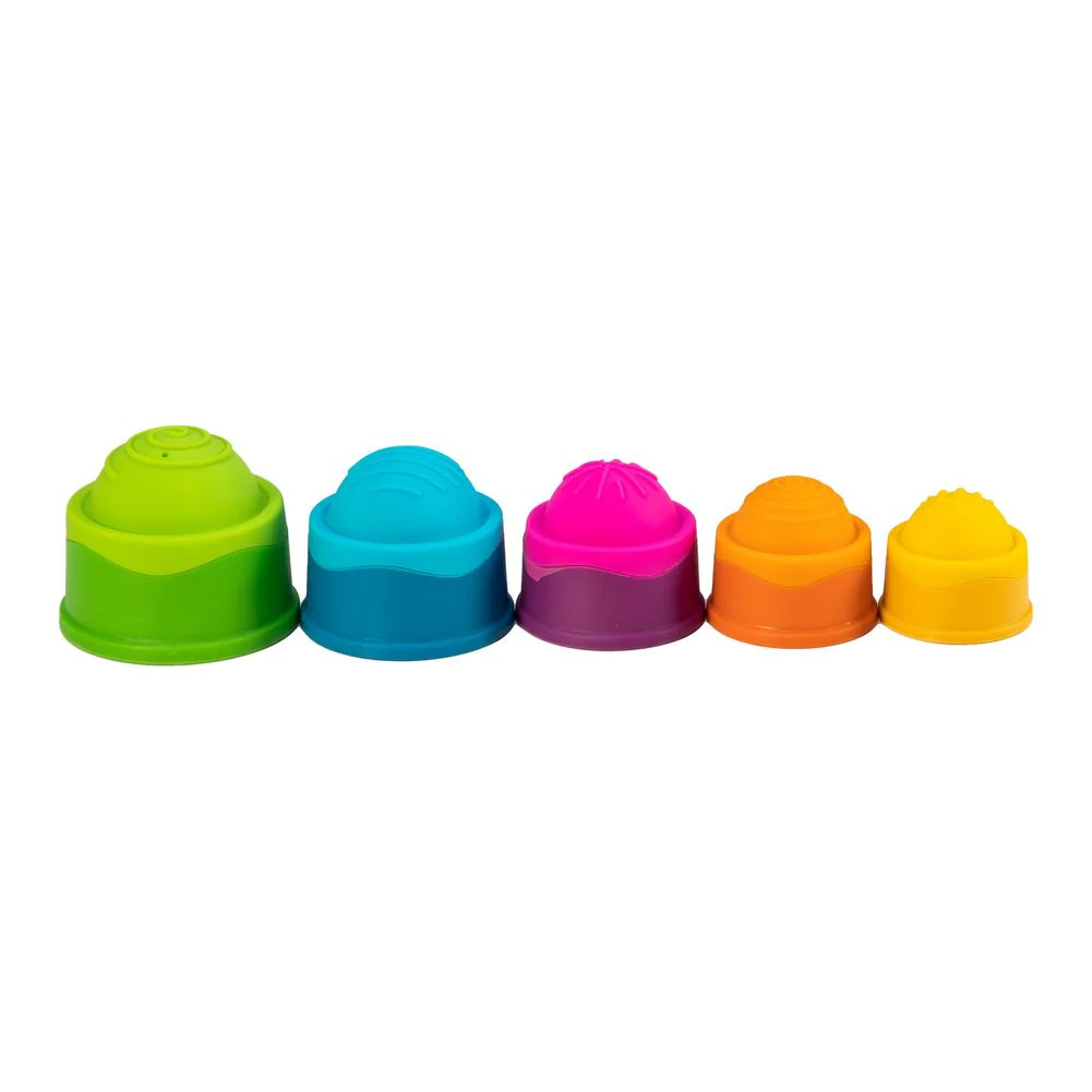 Fat Brain Toys Dimpl Stack Sensory Infant Toy - Image 2