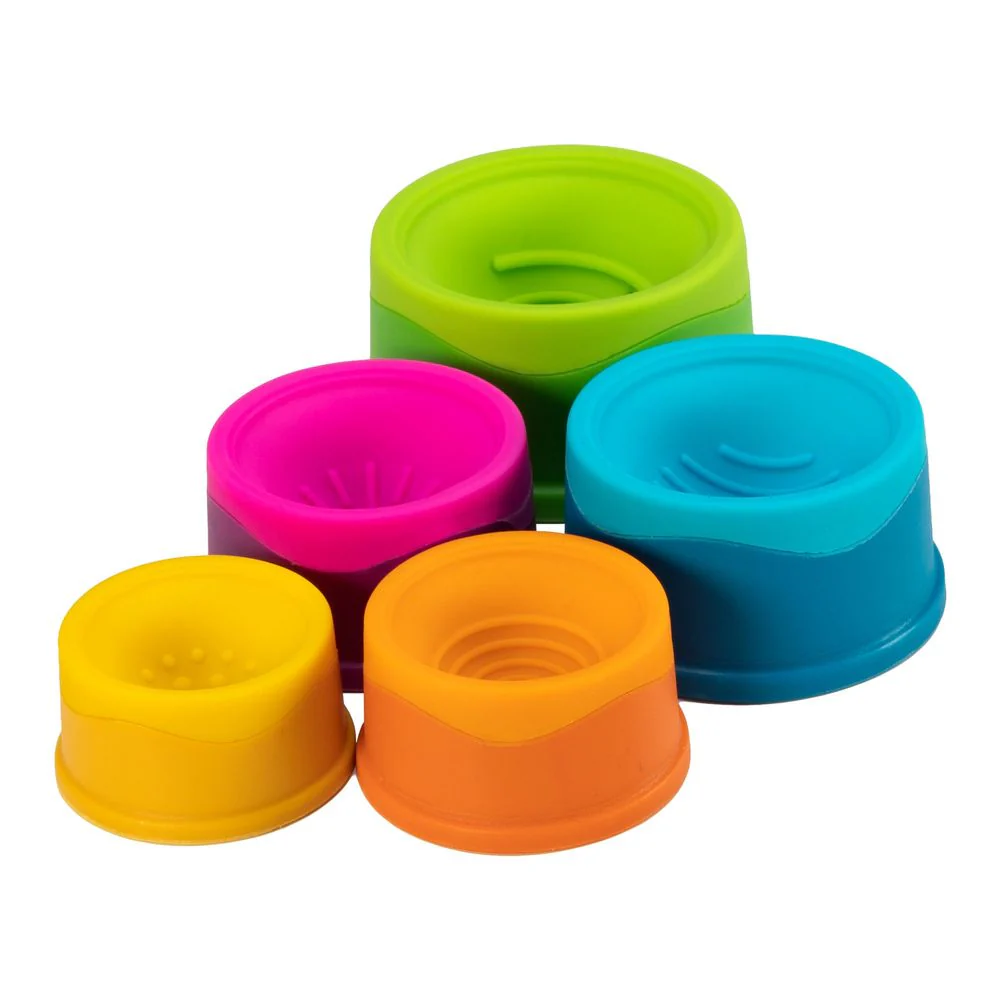 Fat Brain Toys Dimpl Stack Sensory Infant Toy - Image 3
