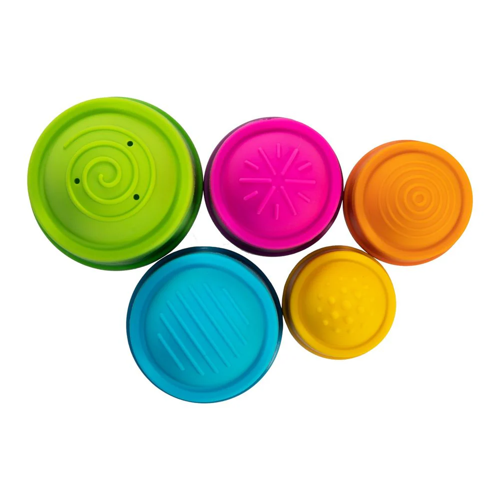 Fat Brain Toys Dimpl Stack Sensory Infant Toy - Image 4