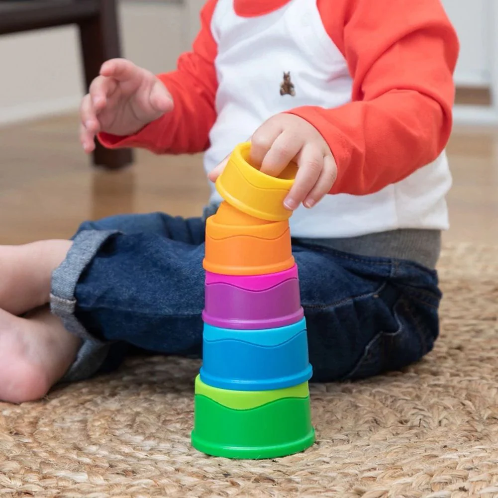 Fat Brain Toys Dimpl Stack Sensory Infant Toy - Image 7