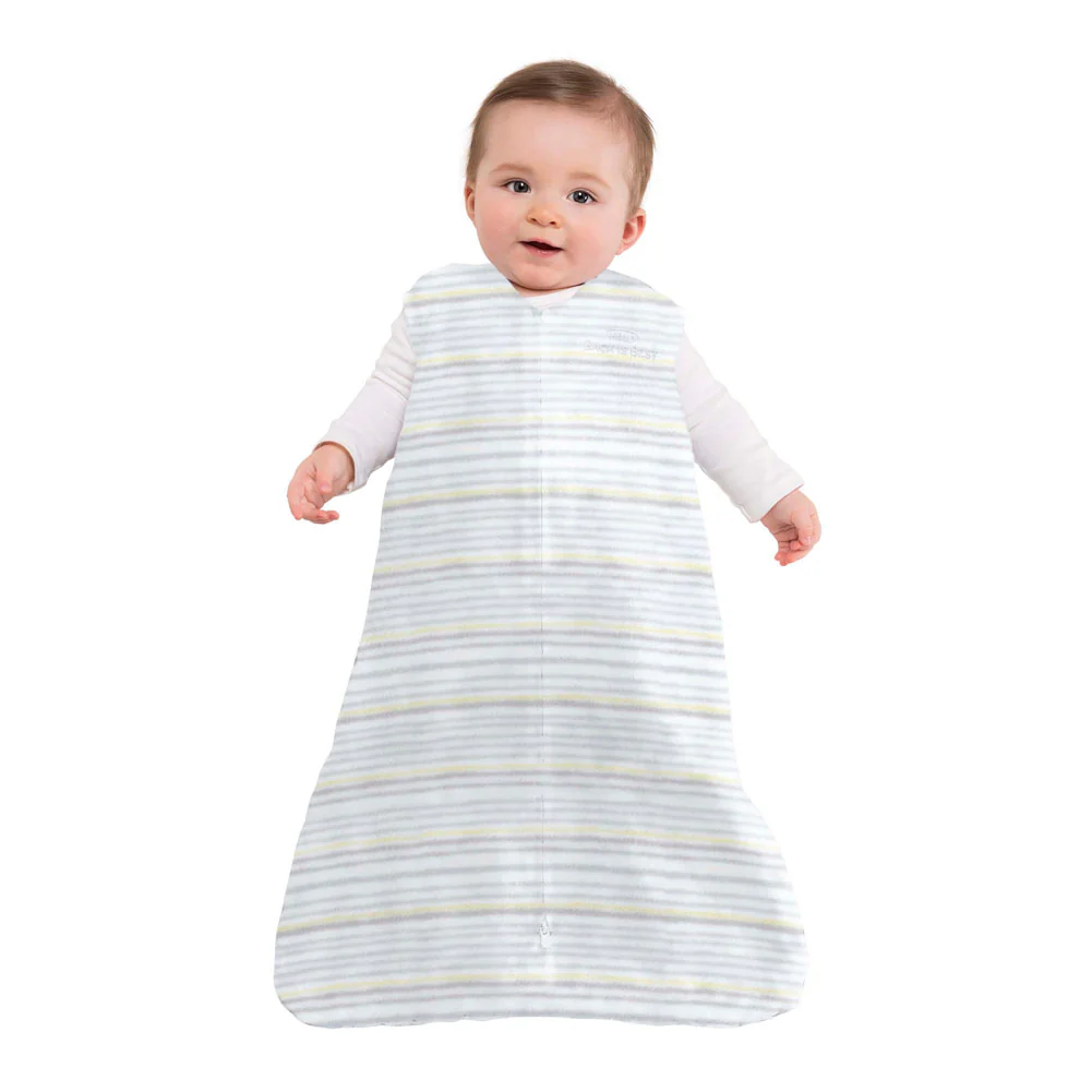 Halo Micro Fleece Sleepsack Wearable Blanket 1.0ToG - Multi Stripe Gray (Medium, 16-24 lbs) - Image 2