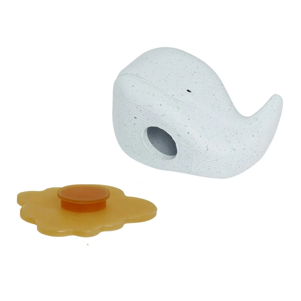 Hevea Squeez N Splash Whale & Turtle Bath Toys - Blue Sky & Vanilla White - Image 2