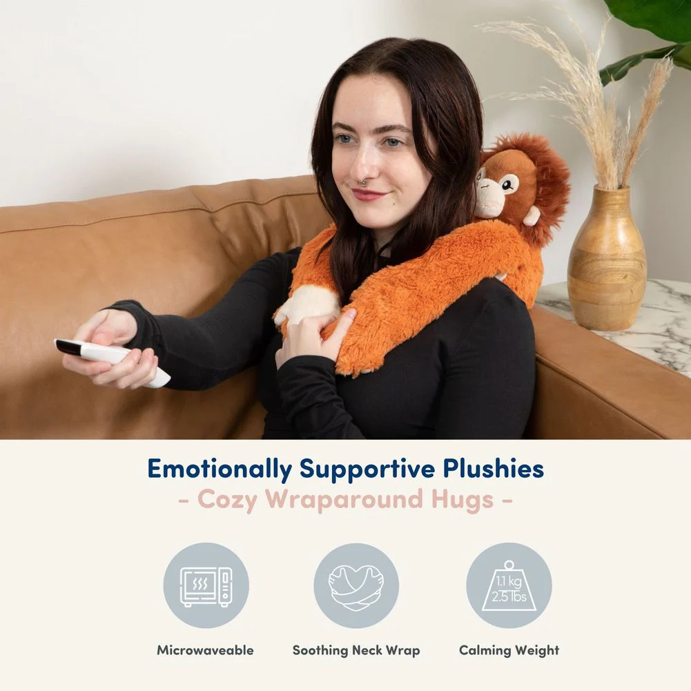 Hugimals Hugaround Warming Weighted Plush Toy - Ollie the Orangutan - Image 4