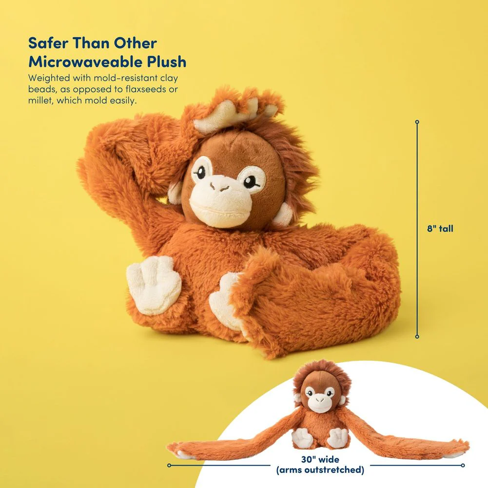 Hugimals Hugaround Warming Weighted Plush Toy - Ollie the Orangutan - Image 5