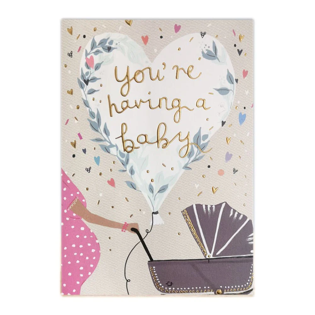Incognito Baby Greeting Card - Apricot "You are having a baby"