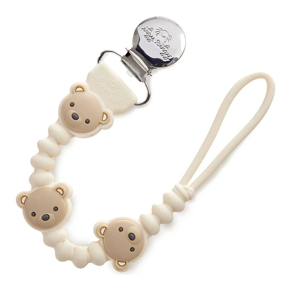 Itzy Ritzy Sweetie Strap Plus Pacifier Clip - Theo the Bear