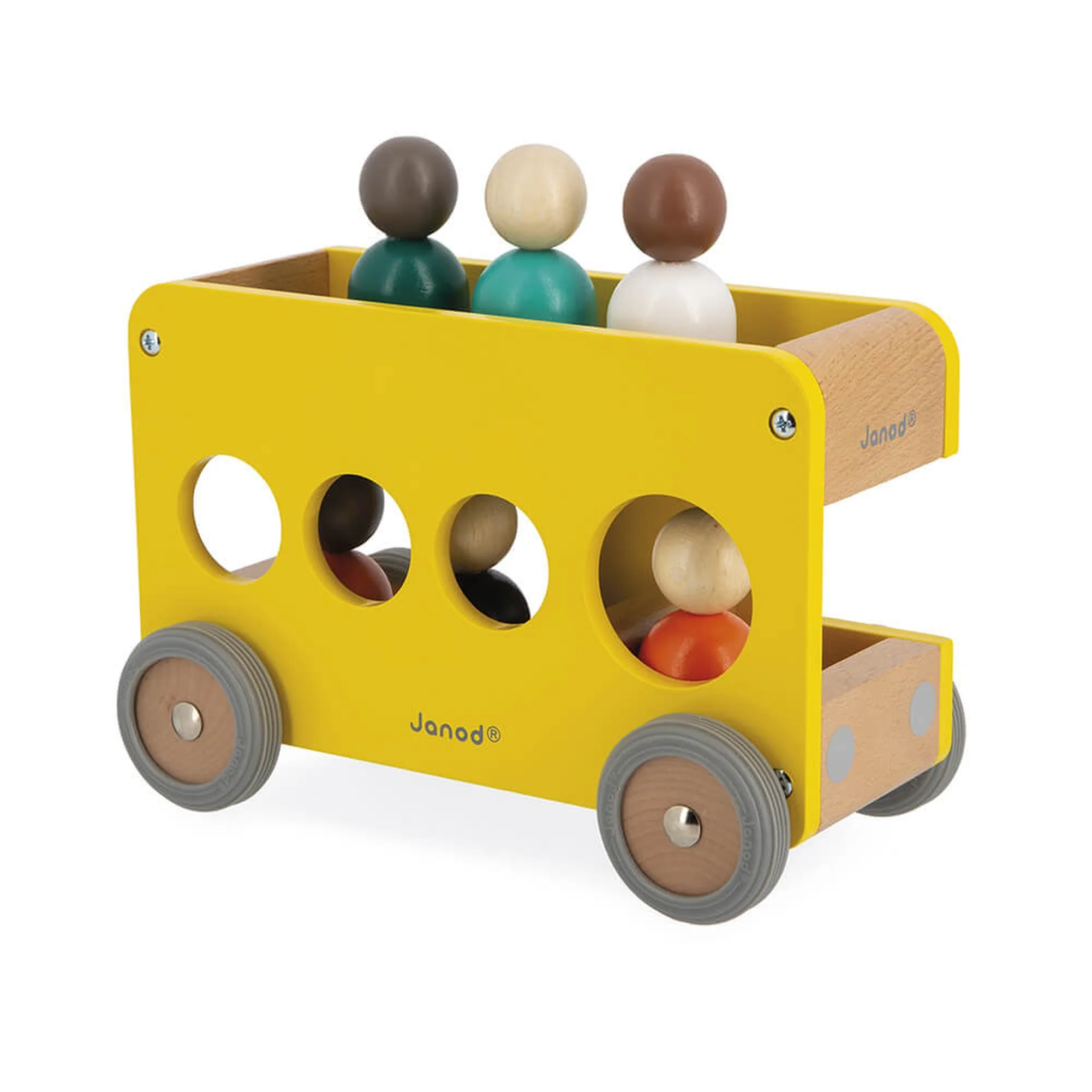 Janod Bolid School Bus Wooden Toy - Image 3