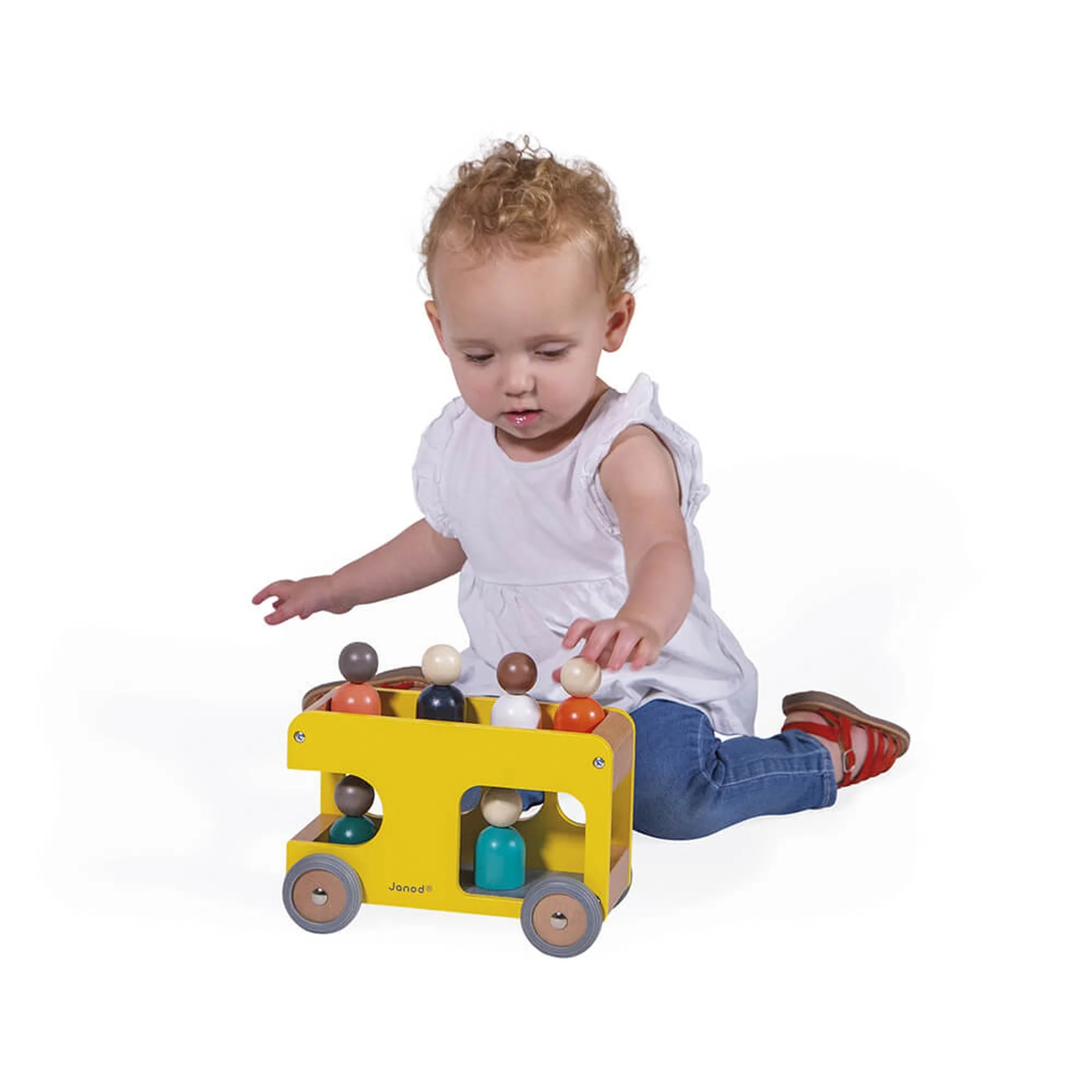 Janod Bolid School Bus Wooden Toy - Image 4