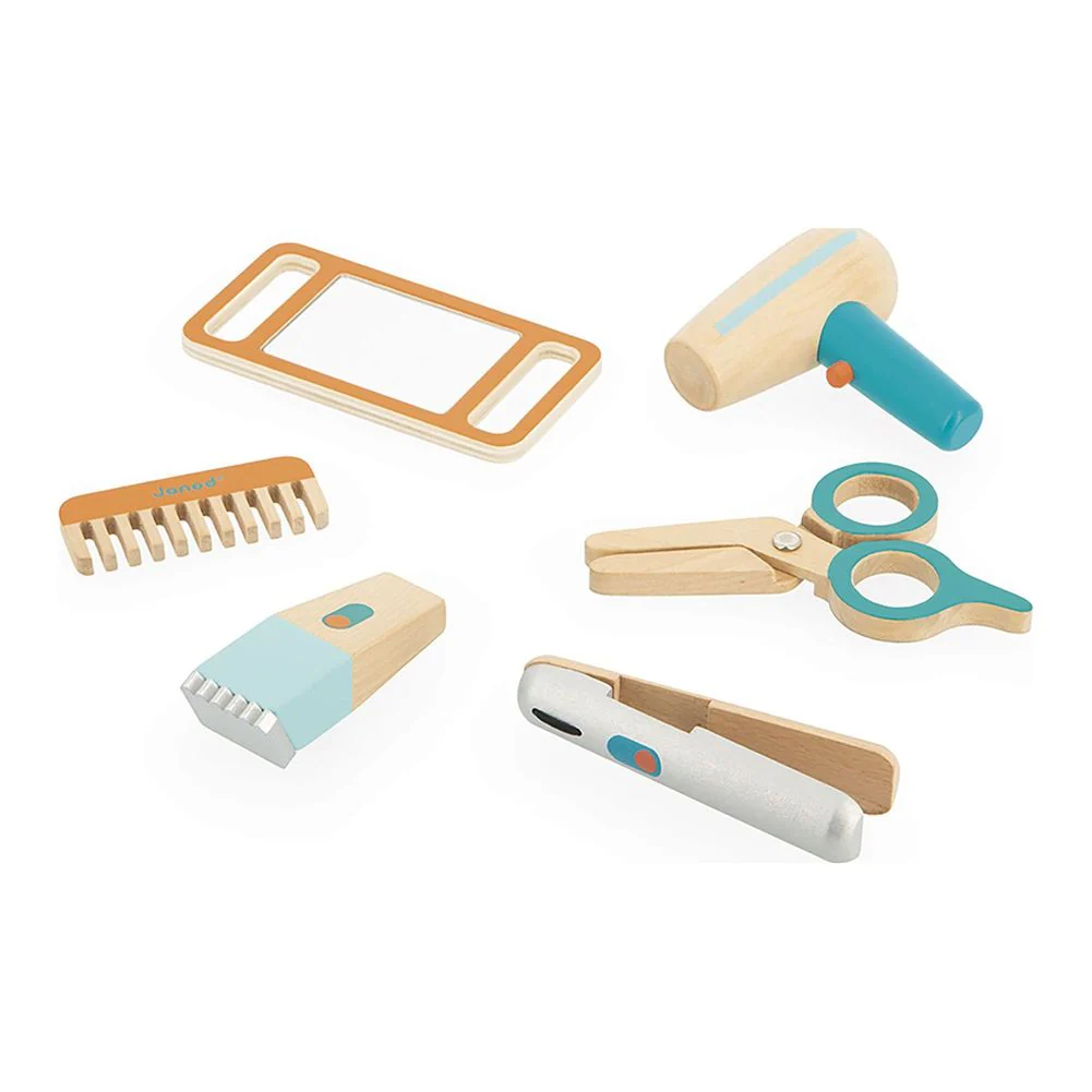 Janod Hairdresser Wooden Toy Set - Image 3