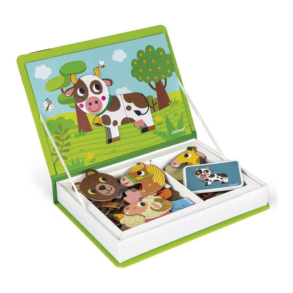 Janod Magneti'Book Magnetic Toy Set - Animals