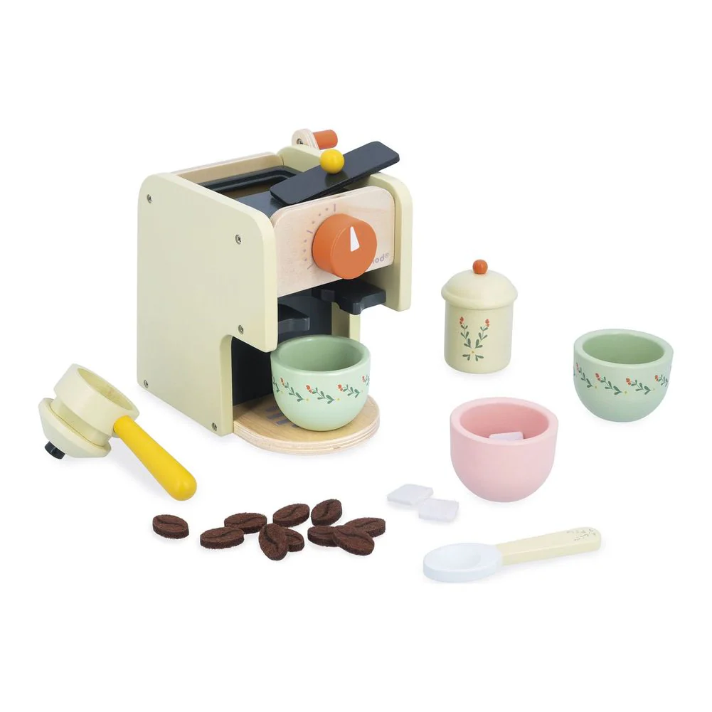 Janod Mamie Soleil Coffee Maker Wooden Toy Set - Image 2