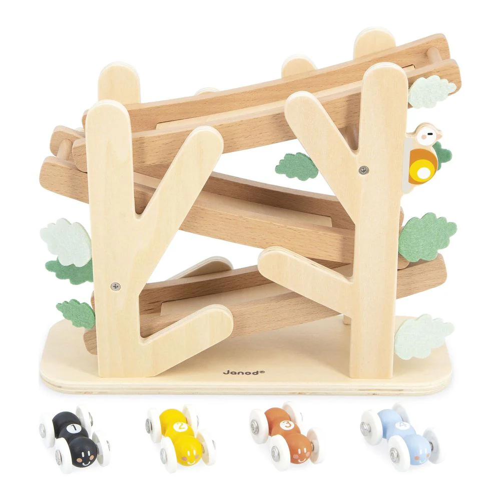 Janod Sweet Cocoon Ant Racing Track Wooden Toy Set - Image 2
