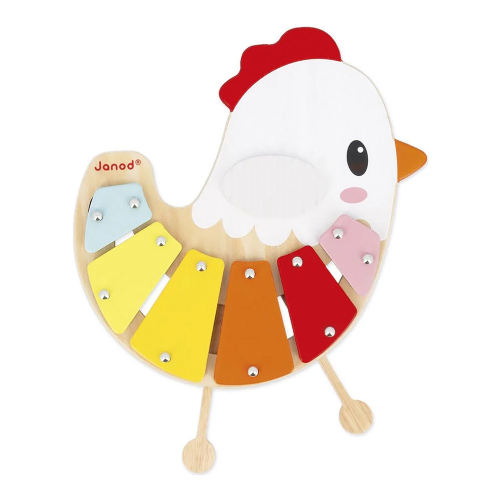 Janod Xylophone Musical Wooden Toy - Chicken