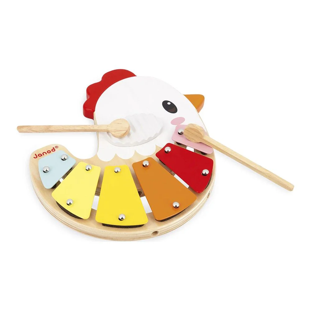 Janod Xylophone Musical Wooden Toy - Chicken - Image 2