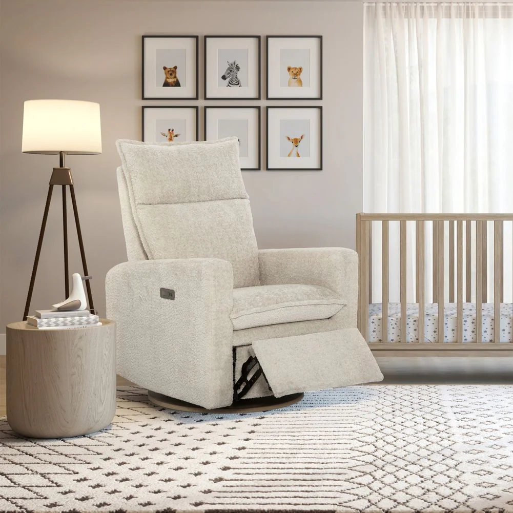 Jaymar ARYA Upholstered Swivel Glider & Recliner with Footrest - Image 7