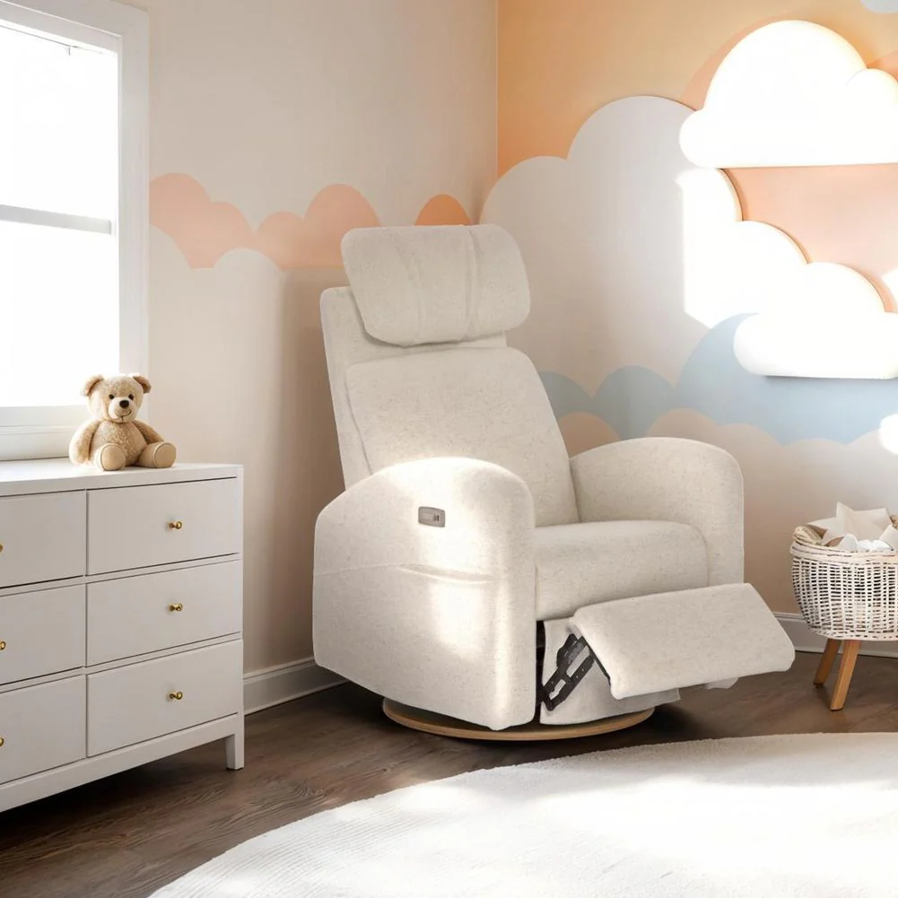 Jaymar HAILEY Motorised Upholstered Swivel Glider & Recliner with Adjustable Headrest - Image 7