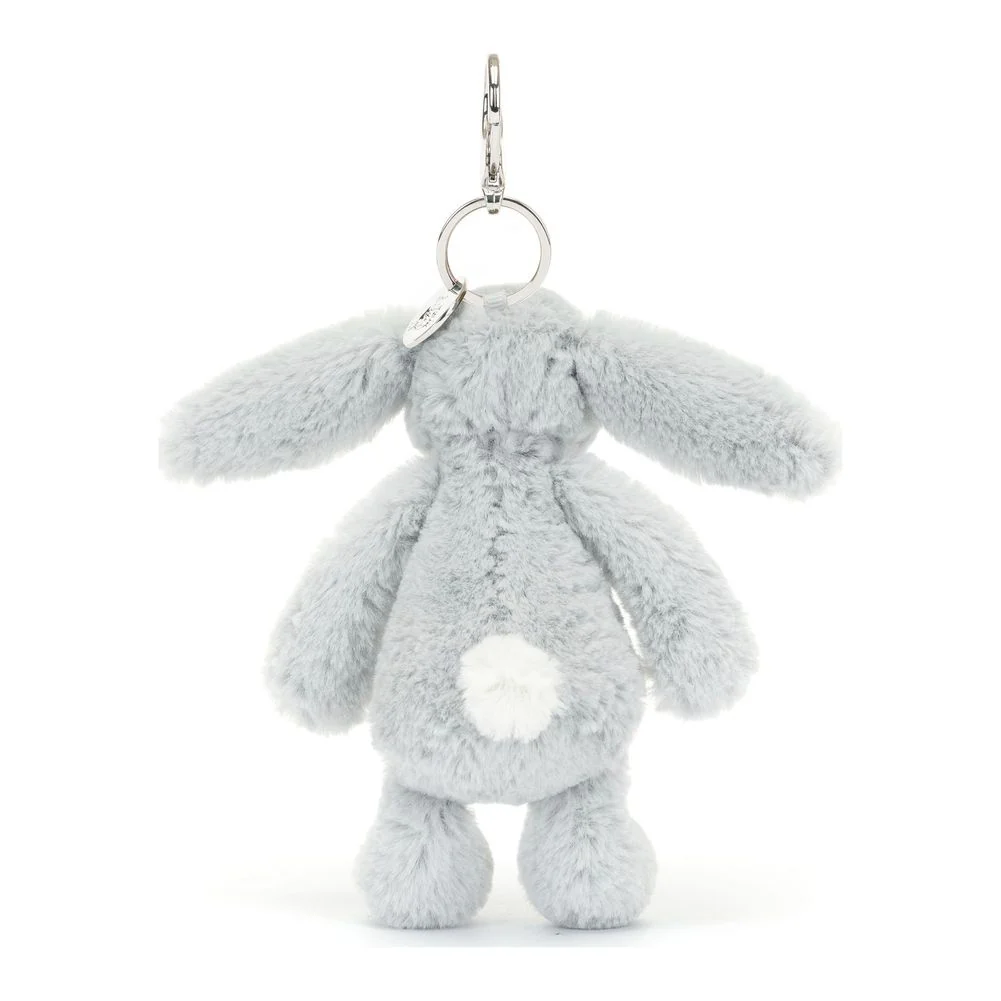 Jellycat Amuseables Bag Charm - Bashful Silver Bunny - Image 4