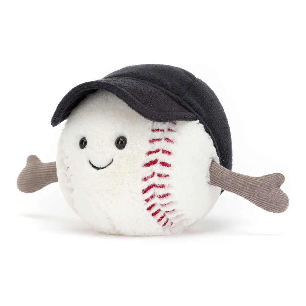 Jellycat Amuseables Sports Plush Toy - Baseball - Image 3
