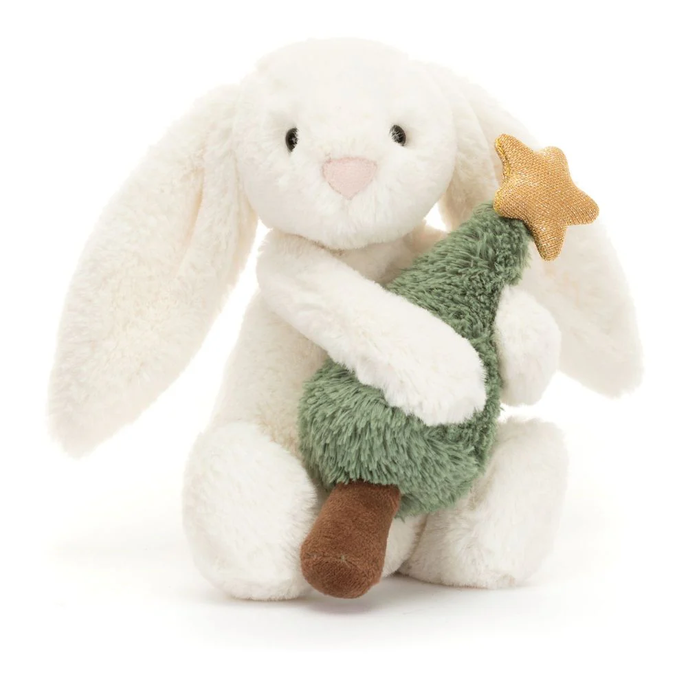Jellycat Bashful Bunny Plush Toy - Christmas Tree