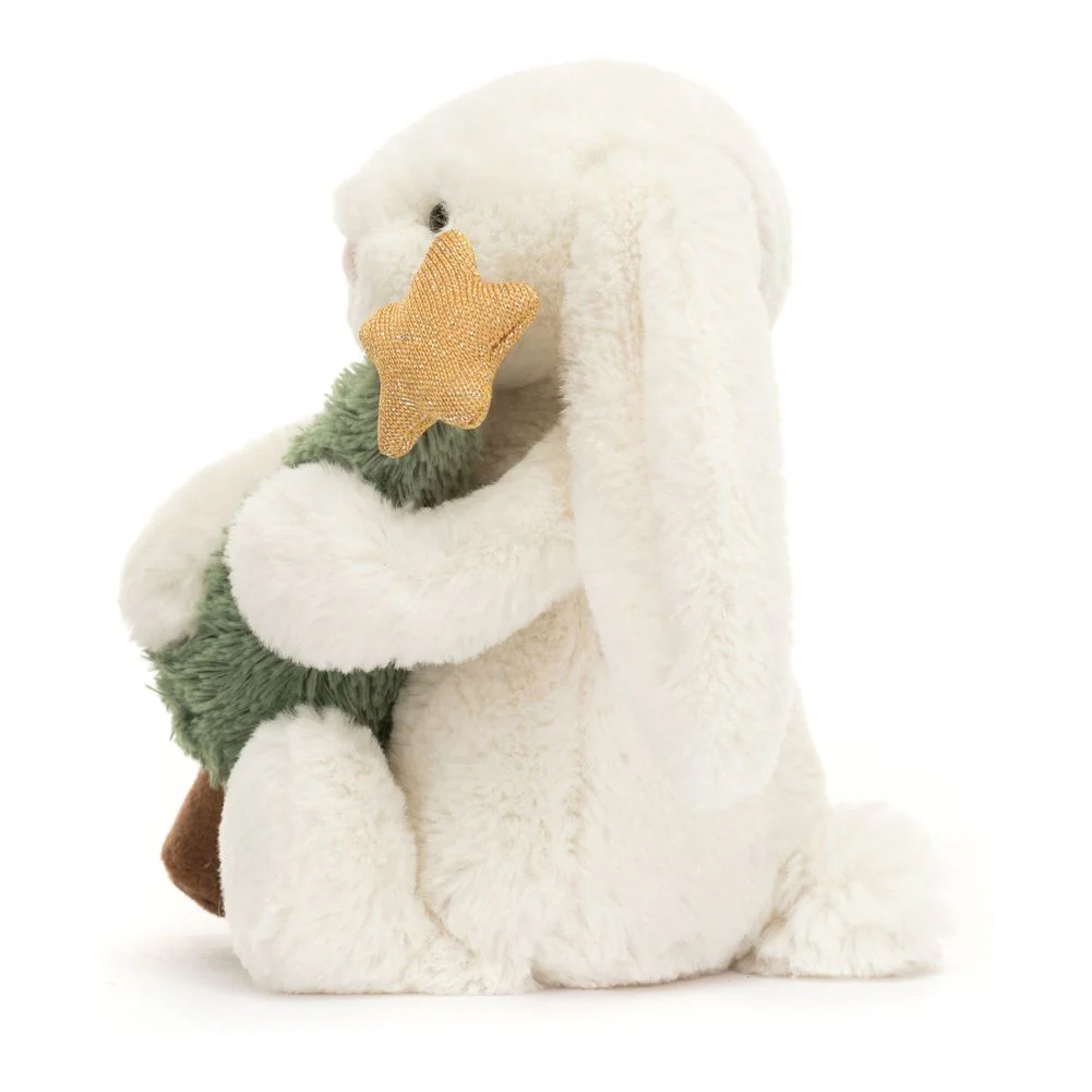 Jellycat Bashful Bunny Plush Toy - Christmas Tree - Image 3