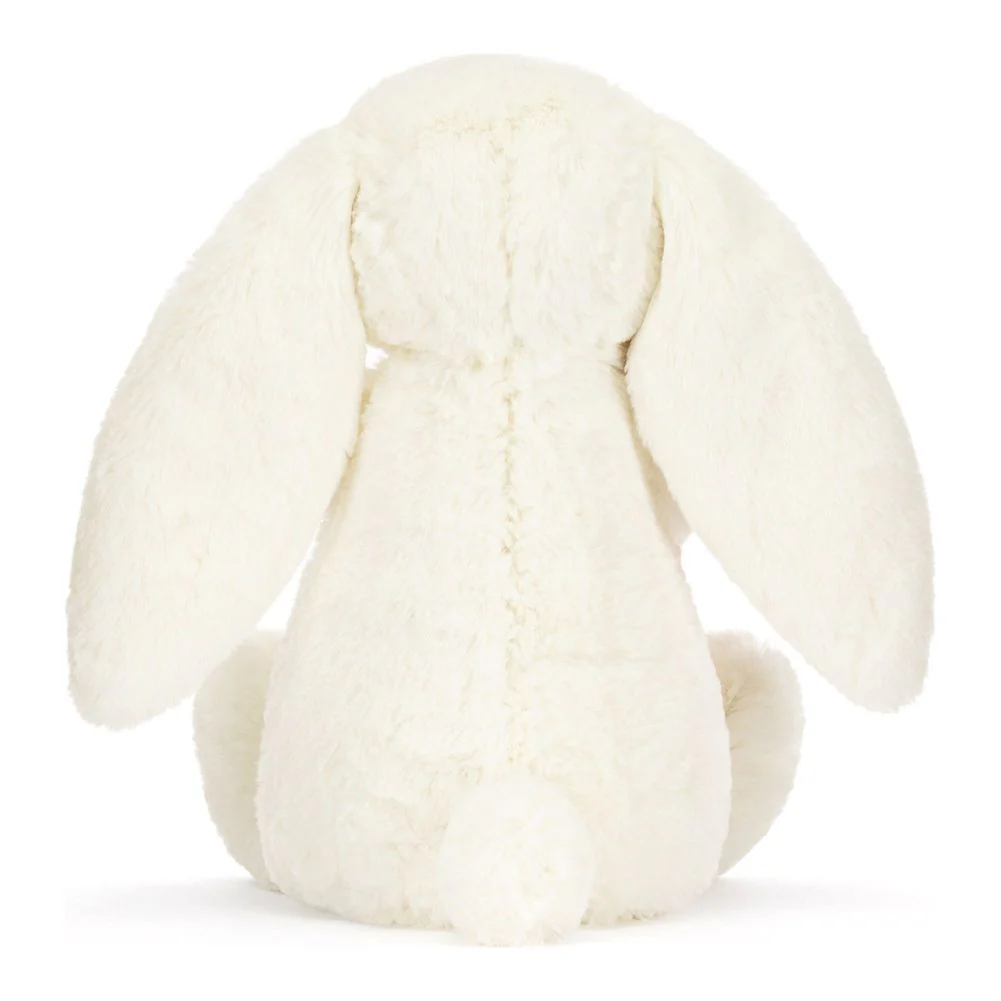 Jellycat Bashful Bunny Plush Toy - Cream Bunny with Rose - Image 4