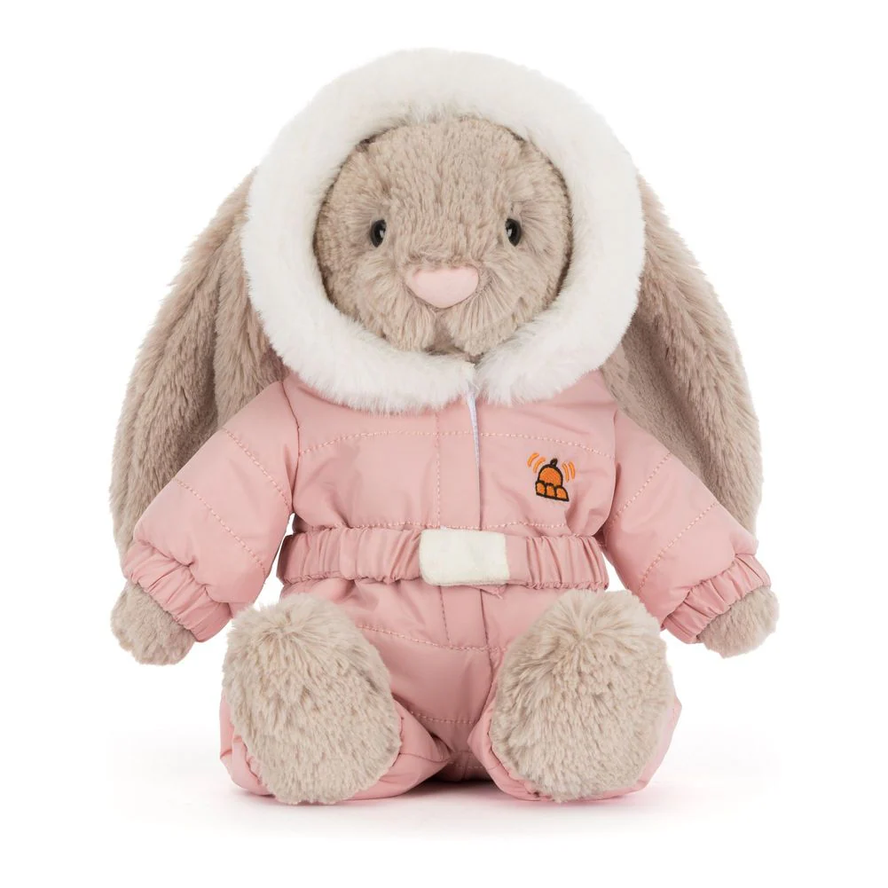 Jellycat Bashful Bunny Plush Toy - Snow Suit Bunny (Medium, 12 inch) - Image 2