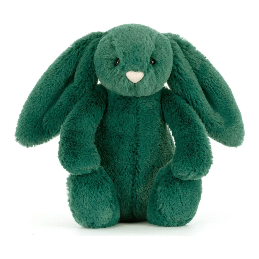 Jellycat Bashful Christmas Bunny Plush Toy - Teal (6 inch) - Image 2