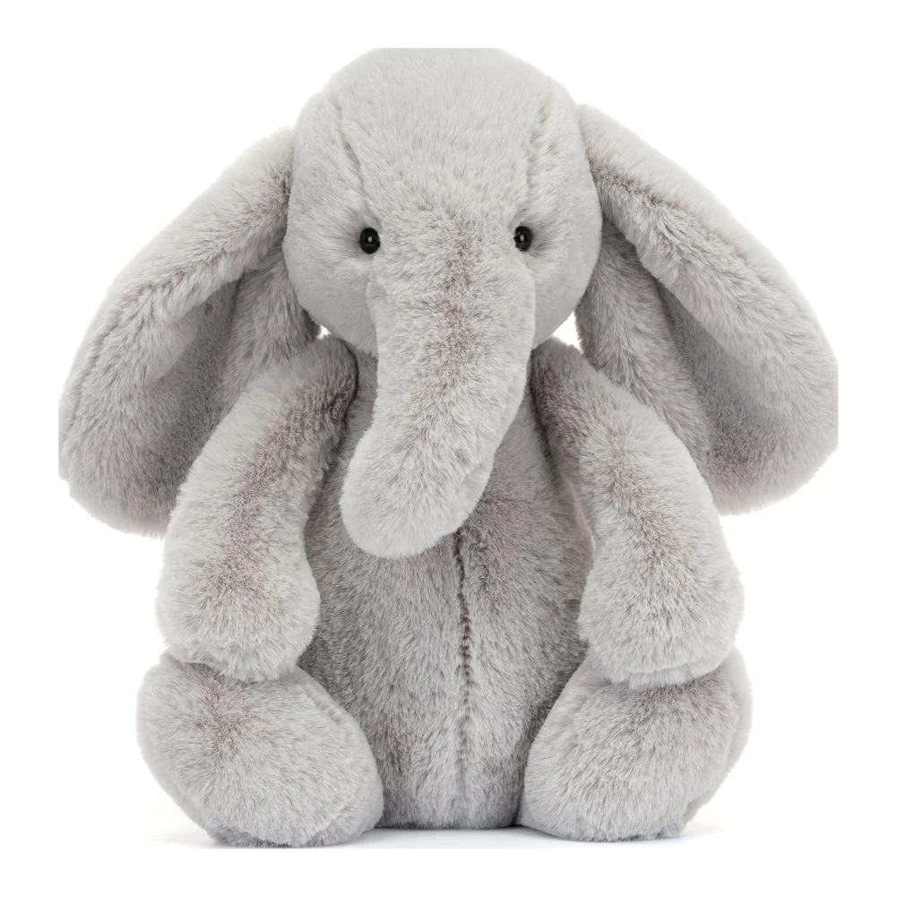 Jellycat Bashful Luxe Plush Toy - Elephant Thuddeus (Medium, 9 inch) - Image 2
