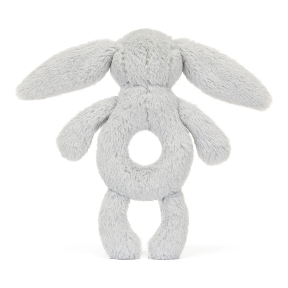 Jellycat Bashful Ring Rattle - Grey Bunny - Image 4